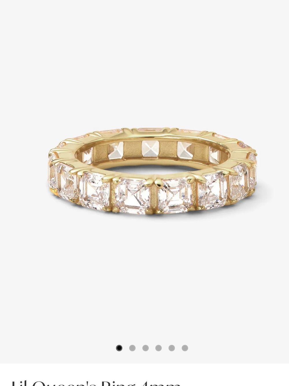 Melinda Maria Yellow Gold Princess-Cut Eternity Band